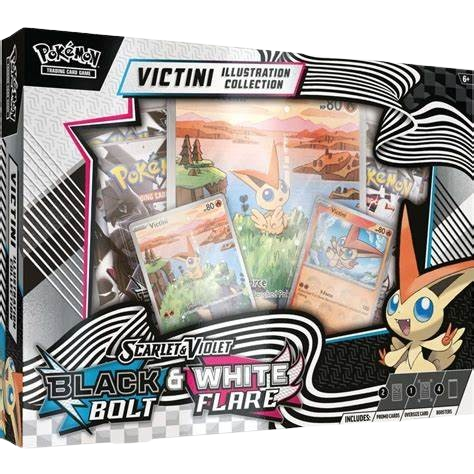 Scarlet & Violet - Black Bolt & White Flare - Victini Illustration Collection Box